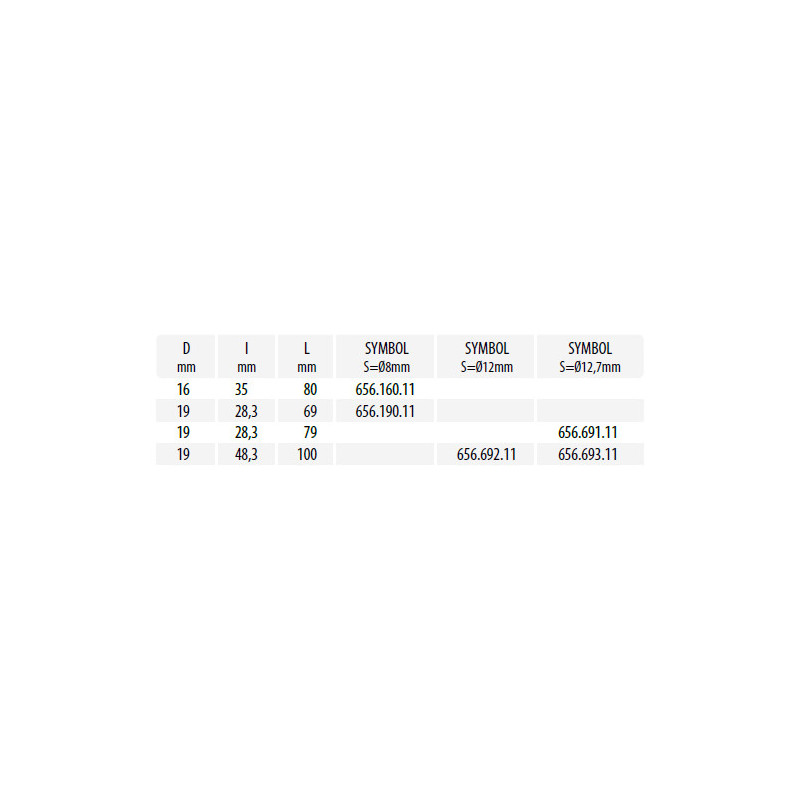 CMT FREZ 656.190.11 HM D19 I28.3 L68,5S8 CMT FREZ 656.190.11 HM D19 I28.3 L68,5S8