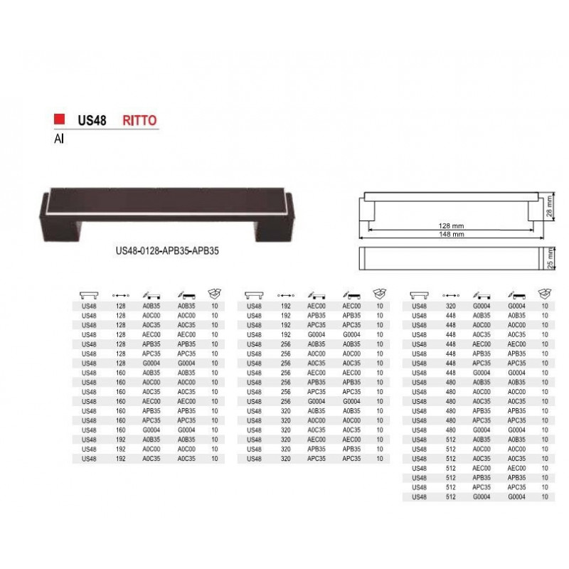 US 48-0480-A0C35-A0C35  UCHWYT CZ.MAT**