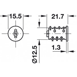 WKŁADKA SYMO HAFELE KL ŁAMAN  210.41.790