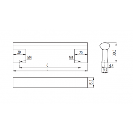 GTV UA-311B/160/INOX   UCHWYT INOX ***