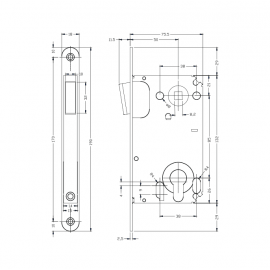 ZAMEK H MAGNET WPUSZAN WKŁ 911.23.654
