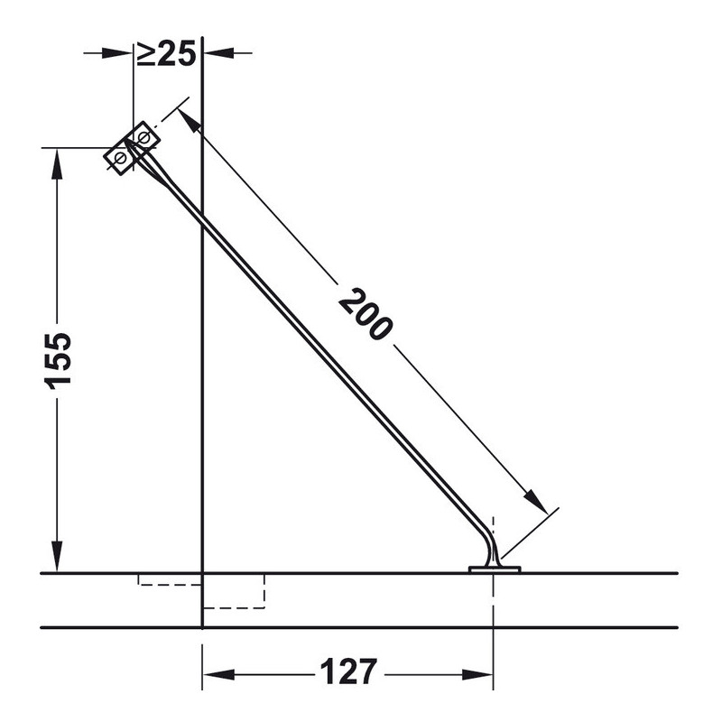 OGRANICZNIK OTWARC.20cm BIAŁY 366.73.702
