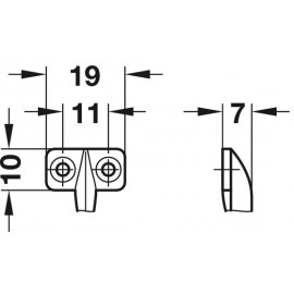 OGRANICZNIK OTWARC.20cm BIAŁY 366.73.702