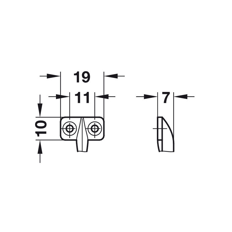 OGRANICZNIK OTWARC.20cm BIAŁY 366.73.702