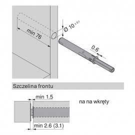 TIP-ON DO DRZWI DŁUGI biały                  956A1004