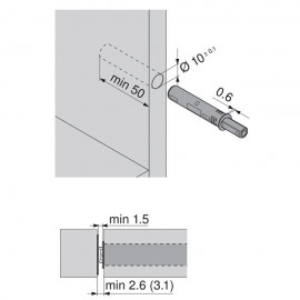 TIP-ON DO DRZWI KRÓTKI szary              956.1004