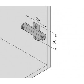 TIP-ON-ADAPTER KRZYŻ DŁ szary             956A1501