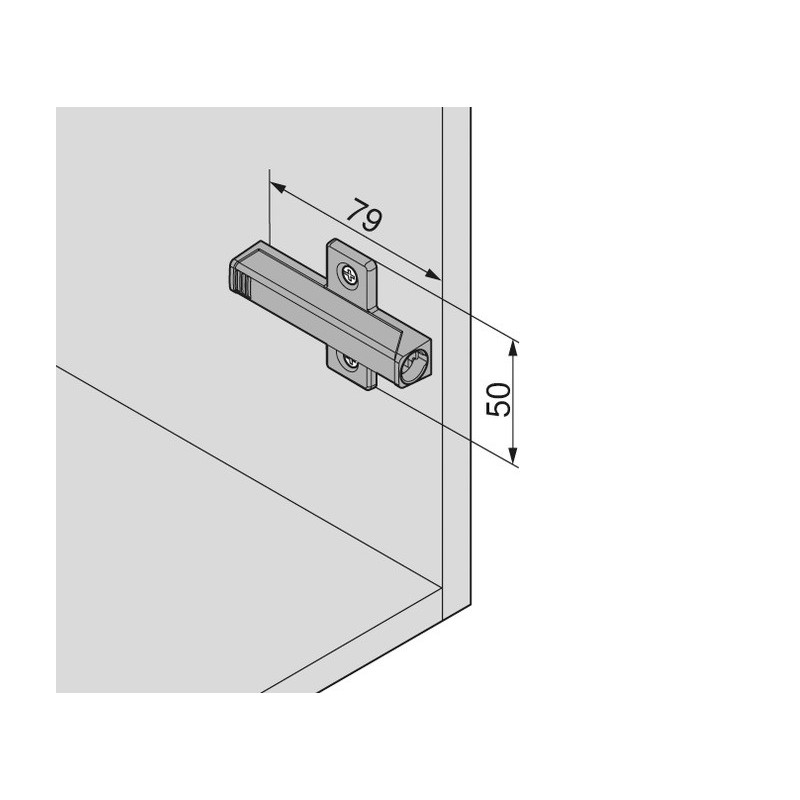 TIP-ON-ADAPTER KRZYŻ DŁ szary             956A1501