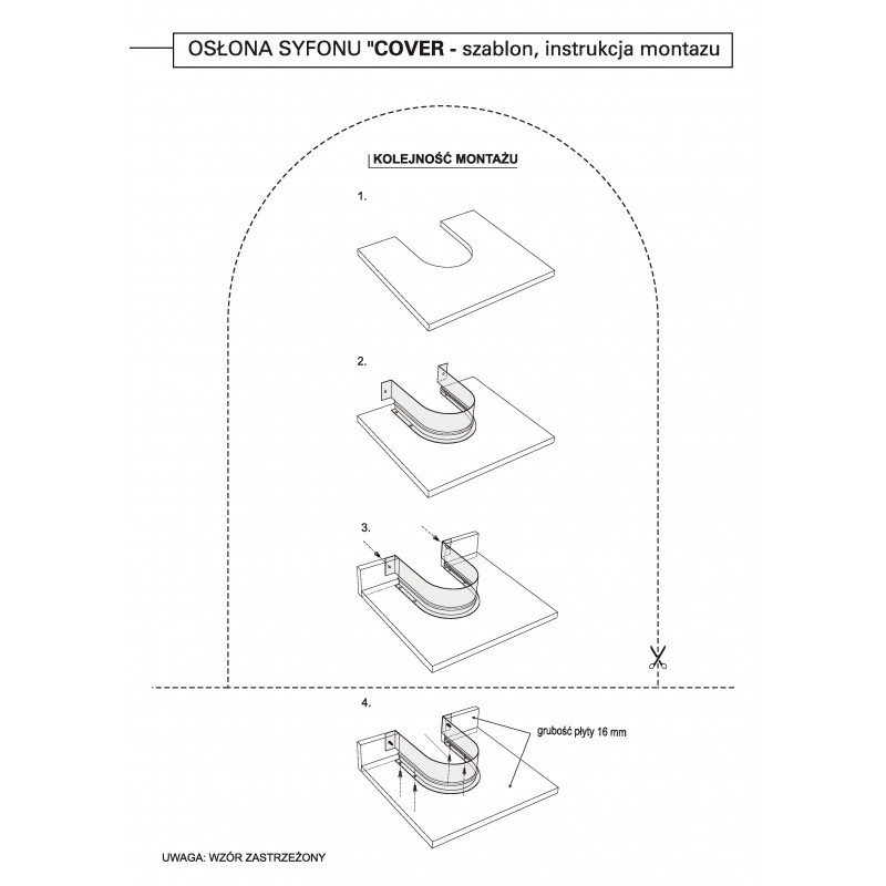 OSŁONA SYFONU COVER BIAŁA   210x135 