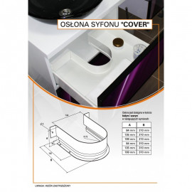 OSŁONA SYFONU COVER SZARA  210x135 