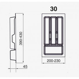 WKŁAD SZUFLAD UNI METALIK         30 /430  R