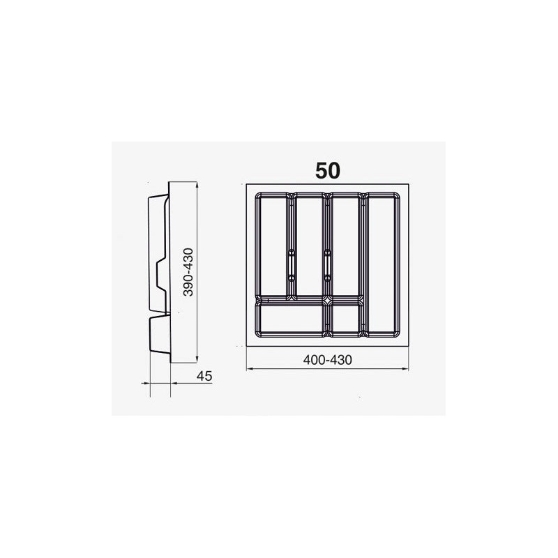 WKŁAD SZUFLAD UNI BIAŁY              50 /430  R