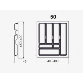 WKŁAD SZUFLAD PRO BIAŁY             50 /490  R
