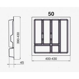 WKŁAD SZUFLAD UNI METALIK         50 /430  R