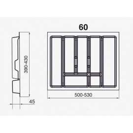 WKŁAD SZUFLAD UNI BIAŁY              60 /430  R