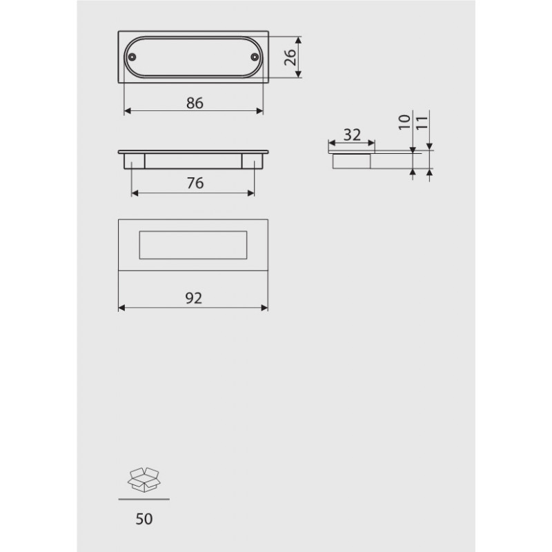 MD 13-0076-G0004        UCHWYT MEBLOWY ***
