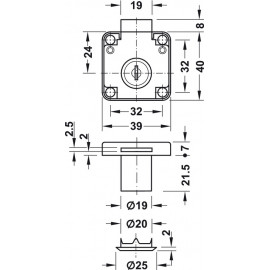 ZAMEK H ECONO 19mm     232.01.210 / 232.38.932