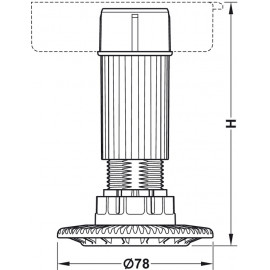 NÓŻKA HAFELE AXILO     H- 80         637.76.352