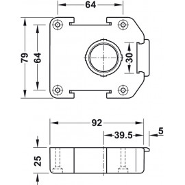NÓŻKA HAFELE AXILO     GŁÓWKA   637.76.333
