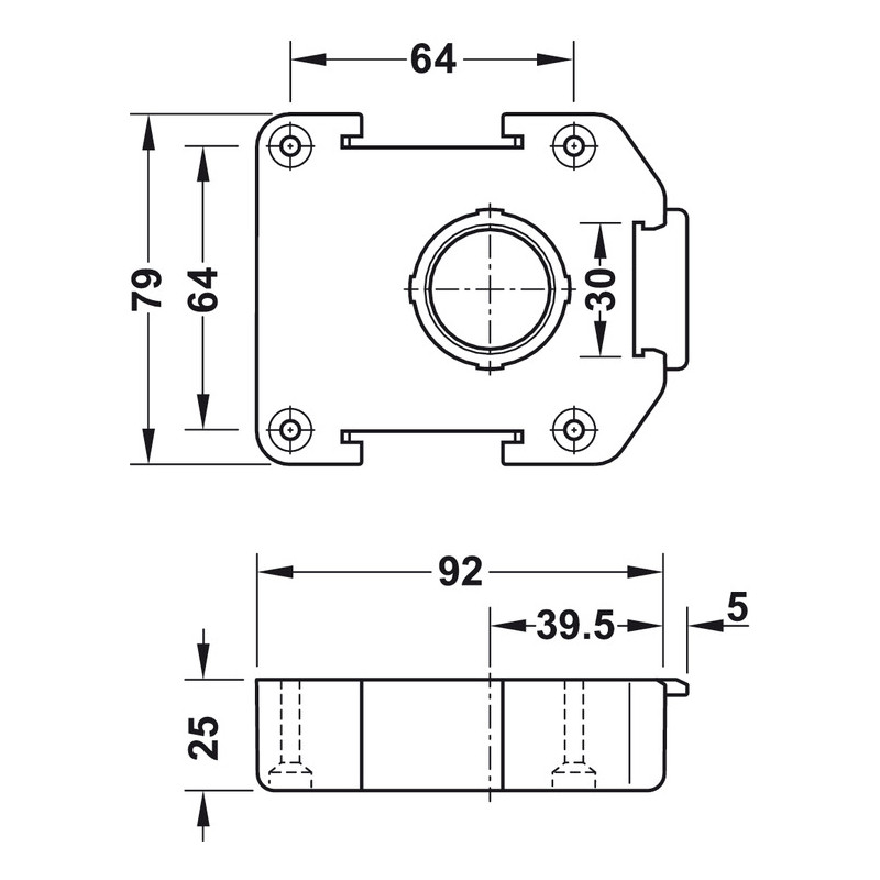 NÓŻKA HAFELE AXILO     GŁÓWKA   637.76.333
