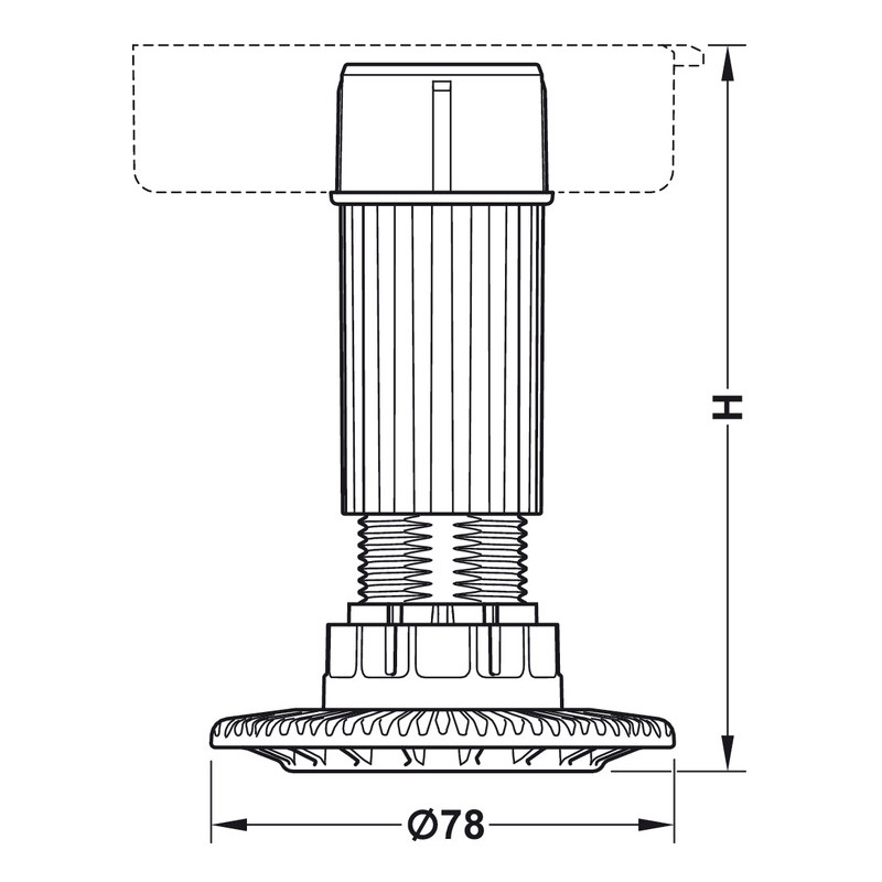 NÓŻKA HAFELE AXILO     H-150        637.76.355