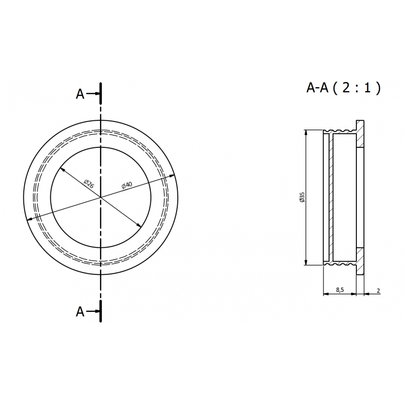 GTV UZ 00B224-10 UCHWYT WPUSZCZ. OK/BIA