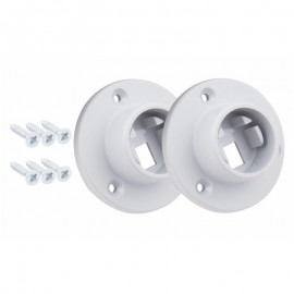 DRĄŻEK DO SZAFY PODŚWIETLANY ALUM ROZETA szara (2szt.)  DL