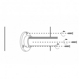 DRĄŻEK DO SZAFY PODŚWIETLANY ALUM ROZETA szara (2szt.)  DL