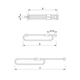 WIESZAK WYSUWNY E50 L- 400 CHROM     REJS 43,2cm