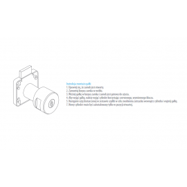 ZAMEK SISO GAŁKA  850S FN2  GRYC