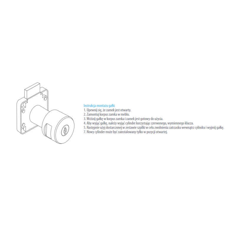 ZAMEK SISO GAŁKA  850S FN2  GRYC