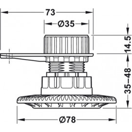 NÓŻKA HAFELE AXILO     H- 35         637.76.460