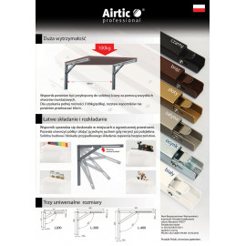 WSPORNIK PÓŁKI 300 BIAŁY