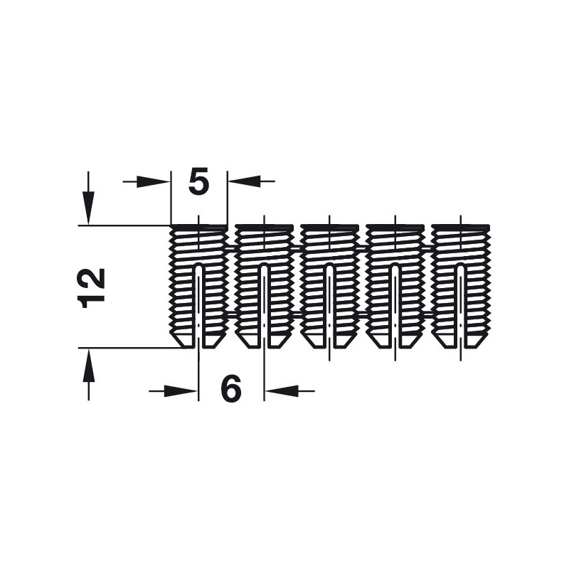 MUFA ROZPOROWA  M5x12         042.98.051 MUFA ROZPOROWA  M5x12         042.98.051