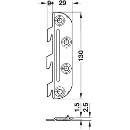 OKUCIE DO ŁÓŻKA 130MM         271.03.930