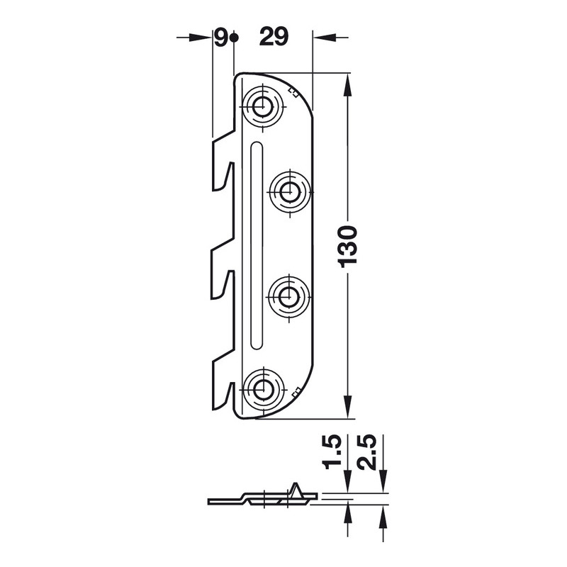 OKUCIE DO ŁÓŻKA 130MM         271.03.930