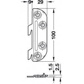 OKUCIE DO ŁÓŻKA 130MM         271.03.930