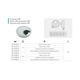 PRZELOTKA DO KABLI.METAL FI-80 ALUM