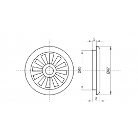 WYWIETRZNIK SŁONECZKO     fi-40   WIŚNIA