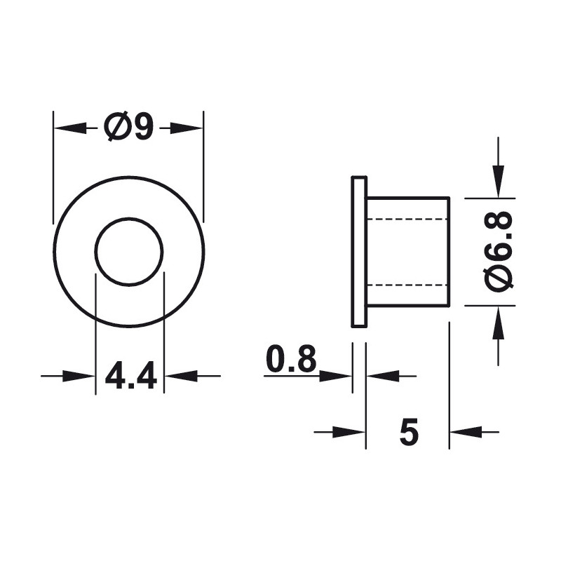 TULEJA DO SZKŁA WCISKANA     0037.03.010