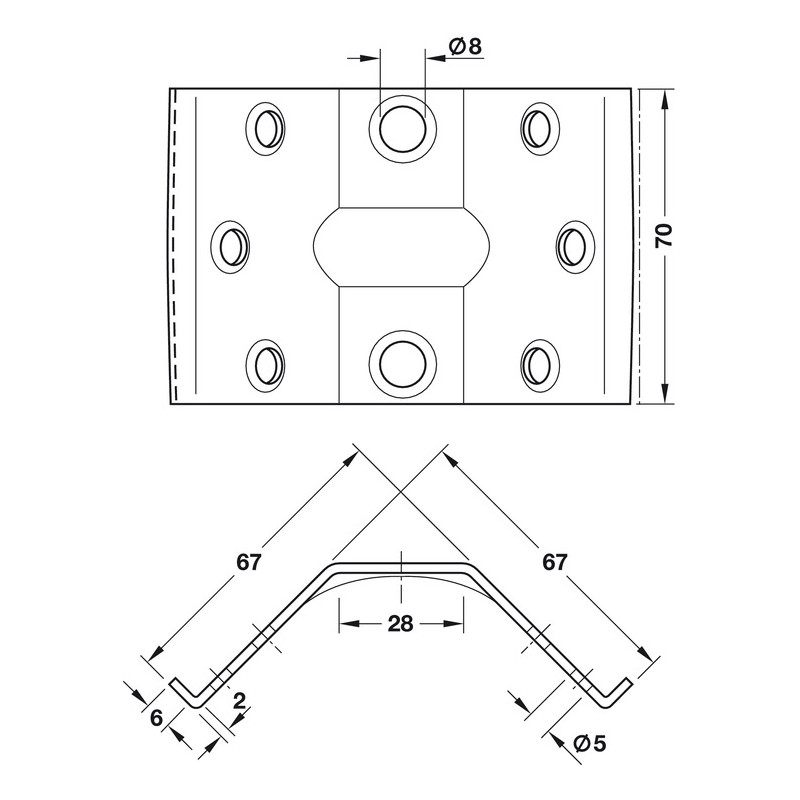 OKUCIA STOŁU H KĄTOWNIK 70mm  641.00.910