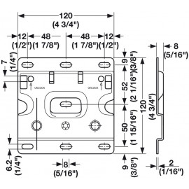 ZAWIESZKA H CAMAR 807 1 120KG  PŁYTKA  60x70  290.40.990
