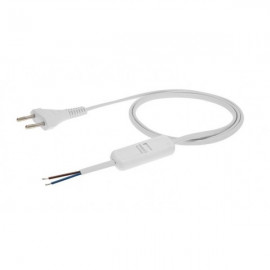 PRZEWÓD PRZYŁ Z WTYCZKĄ+WYŁĄCZ  BIAŁY 4m