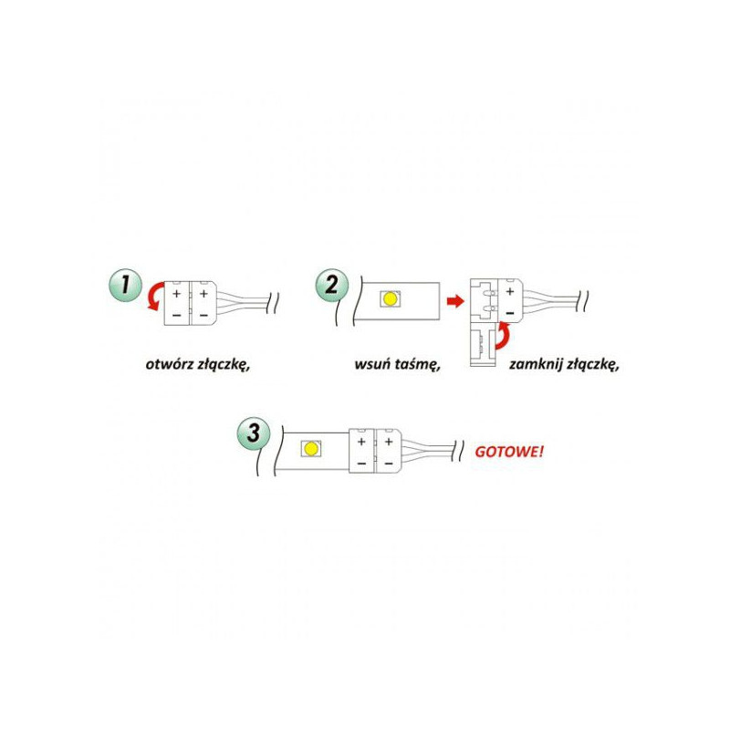 ZŁĄCZKA DO TAŚM LED ZLP8MM   PASEK-PRZEWÓD