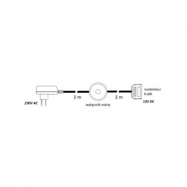 ZASILACZ LED WTYKOWY+WYŁ.NOŻNY+ROZDZ  6W