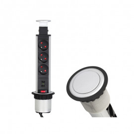 GNIAZDO CINEMABOX 3 ALUM.     fi-60   USB