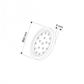LED OPRAWA ORBIT         1.5W NEUTRALNA HL 