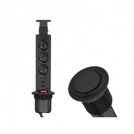 GNIAZDO CINEMABOX 3 CZARNE   fi-60   USB