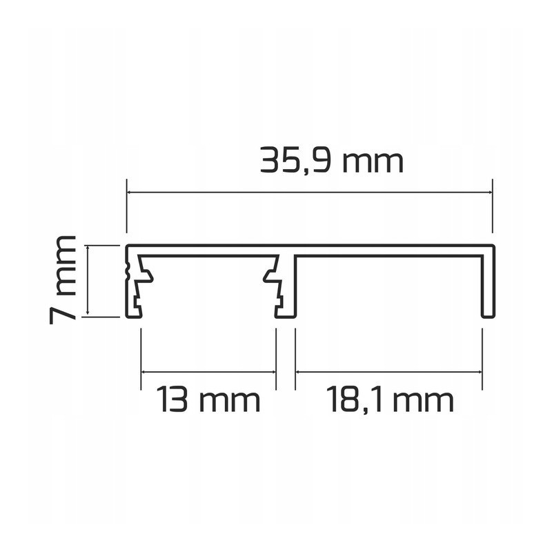 LED PROFIL DO COKOŁÓW FLOOR LINE ALUMINIUM 2M 
