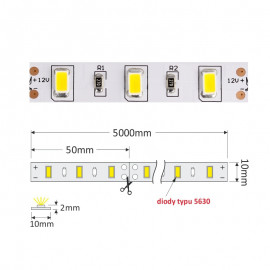 LED PASEK PREMIUM 300/5630 IP20 szer. 10mm B.CIEPŁY           5m     80W
